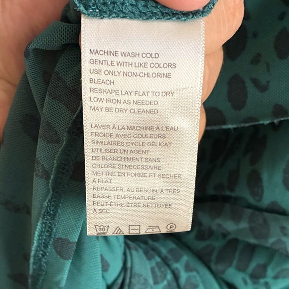 Free People Katana Green Animal Print Mini Dress XL - Picture 13 of 14